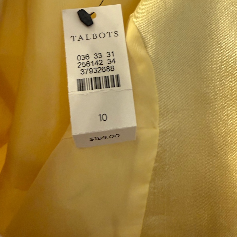 Talbots Yellow Midi Dress Silk Blend *NWT* - Picture 5 of 12